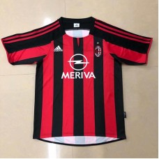 AC Milan 03/04 Home Red&Black Soccer Jersey